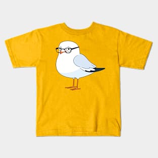 Seagull with Glasses Kids T-Shirt